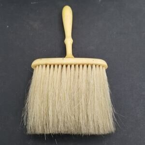Celluloid Barbers Brush 1930 Horse Hair bristles 6.5" x 3.5" Antique Tonsorial